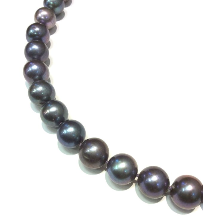 Peacock Pearl 11-13mm Necklace - Image 5