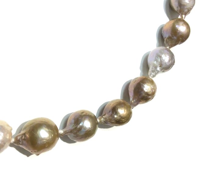 Gold Tones 12-14mm Pearl Necklace - Image 2