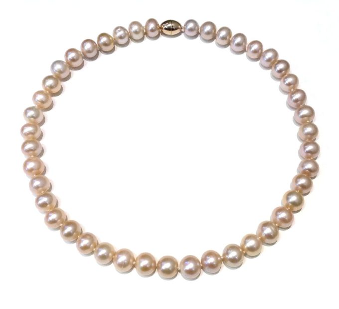 Peach 11-13mm Pearl Necklace - Image 2