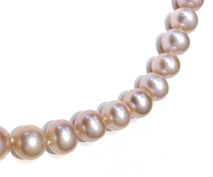 Peach 11-13mm Pearl Necklace - Image 4