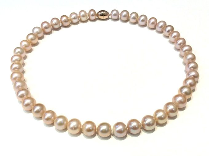 Peach 11-13mm Pearl Necklace - Image 3