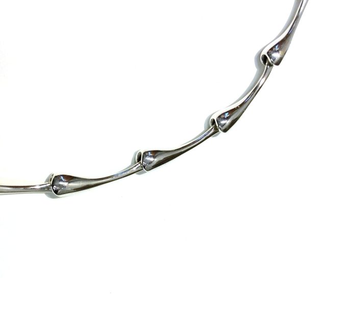 Silver Drop Link Necklace - Image 2
