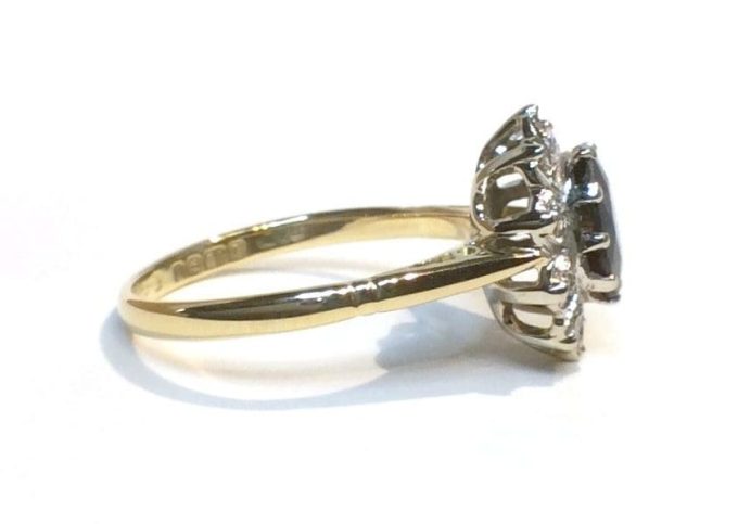 Vintage Garnet and Diamond Ring