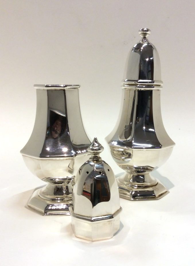Georgian Style Silver Salt and Pepper