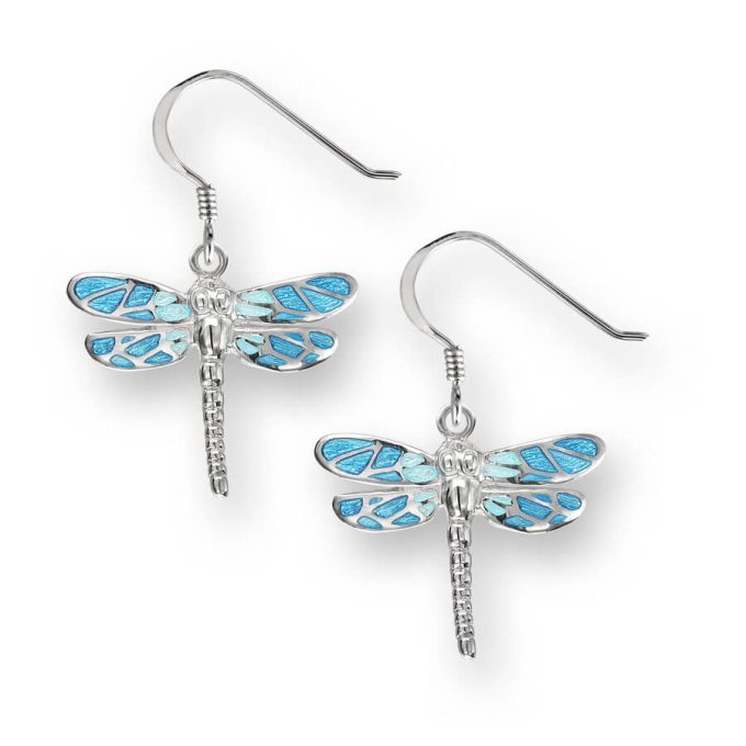 Nicole Barr Blue Dragonfly Earrings