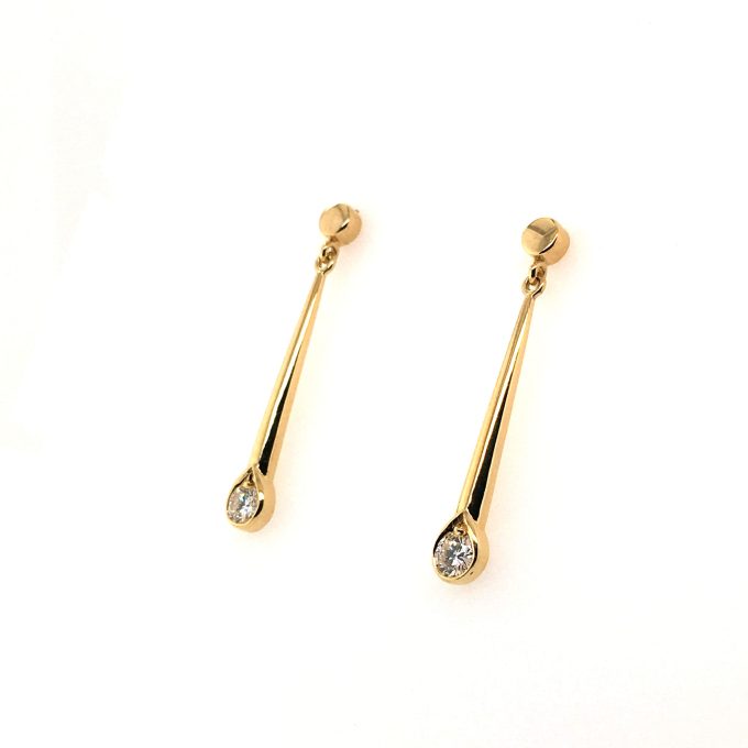 0.50ct Diamond Drop Earrings - Image 3