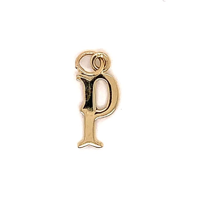 9ct Gold Letter P Charm