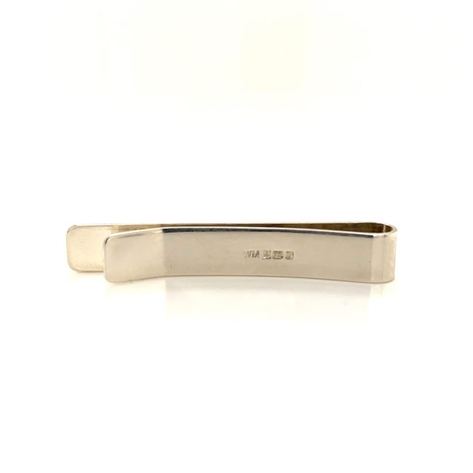 Patterned Silver Tie Slide