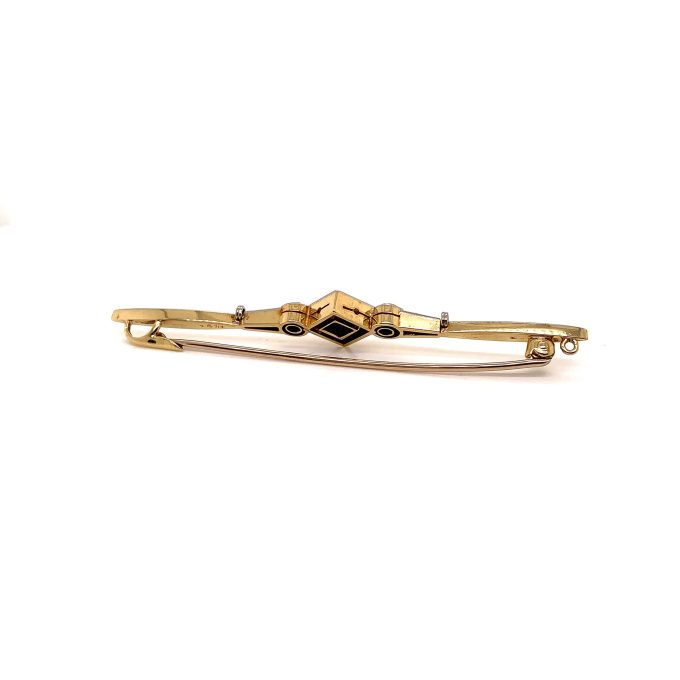 Platinum Top Sapphire Bar Brooch