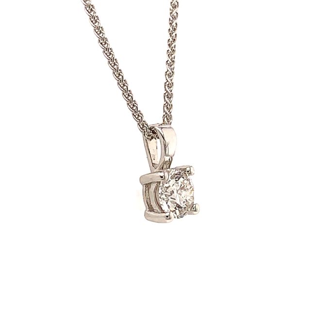 Half Carat Diamond Solitaire Necklace - Image 3