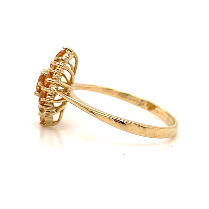 Gold Citrine Cluster Ring - Image 3