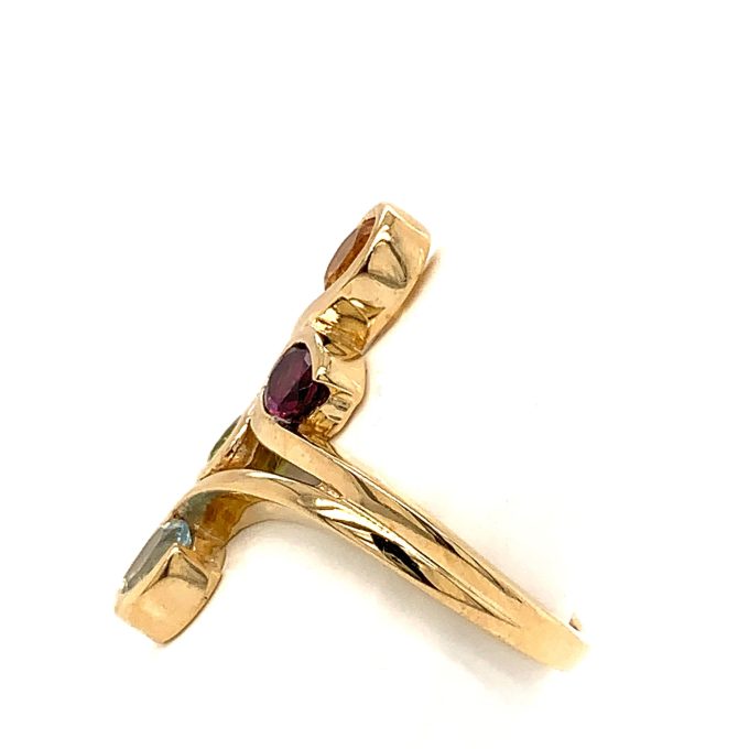 Gold Gem Set Dress Ring - Image 3