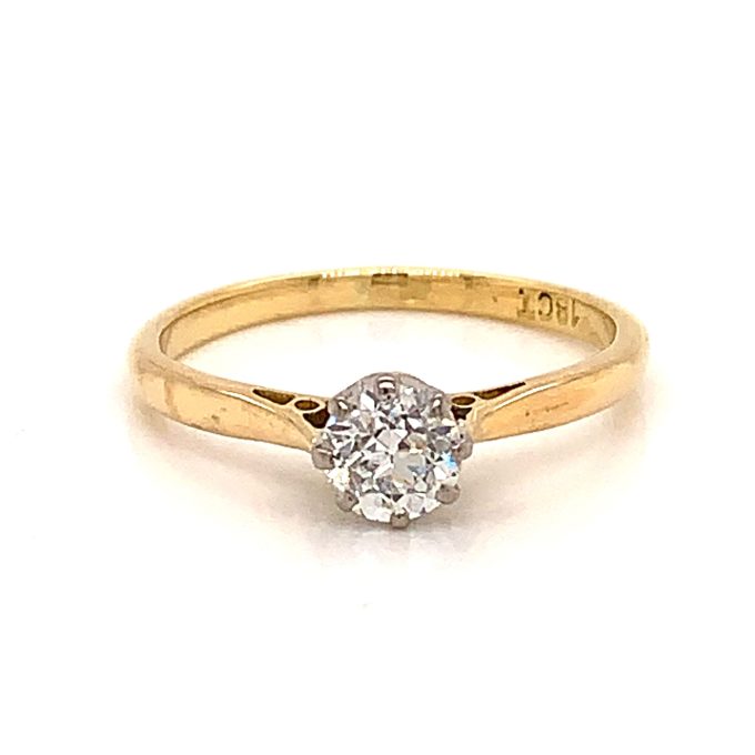 0.40ct Old Cut Diamond Solitaire Ring