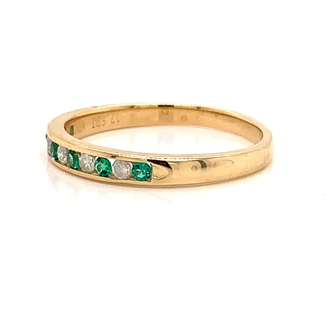 Tsavorite and Diamond Eternity Ring - Image 2