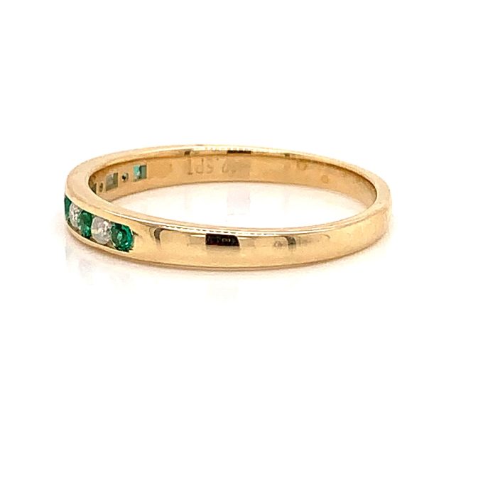 Tsavorite and Diamond Eternity Ring - Image 3