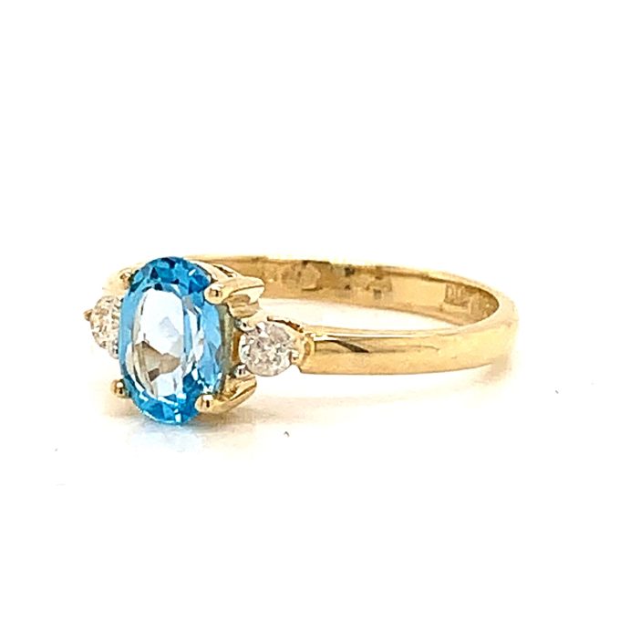 Topaz and Diamond Trilogy Ring - Image 2