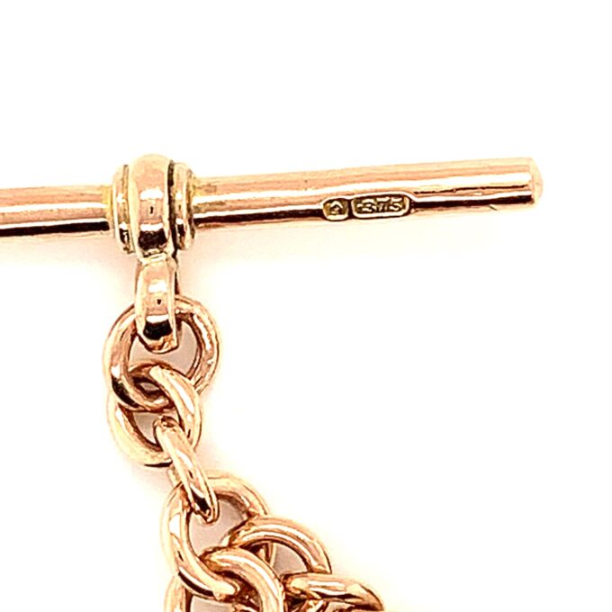 Rose Gold Double Albert Watch Chain - Image 3