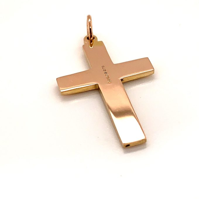 9ct Gold Engraved Cross - Image 2