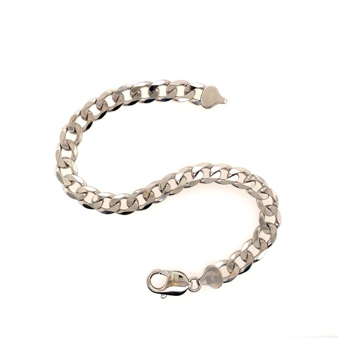 White Gold Curb Bracelet - Image 3