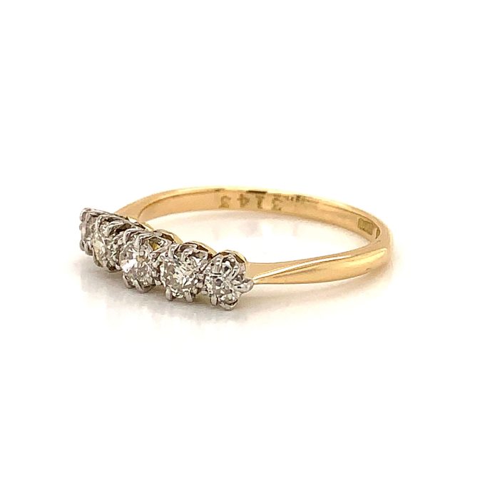 Vintage Five Stone Diamond Ring - Image 2