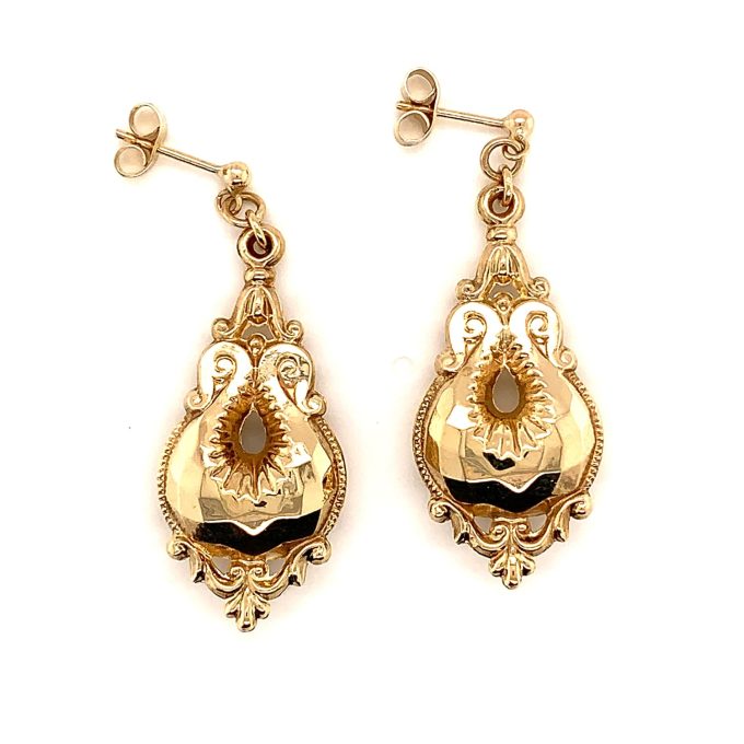 Yellow Gold Drop Dress Earrings