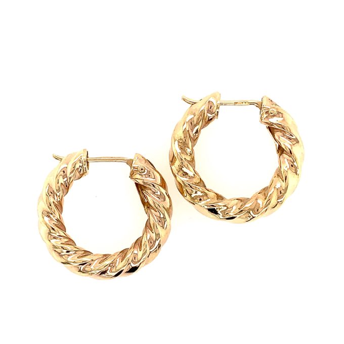 Chunky Gold Twist Hoops