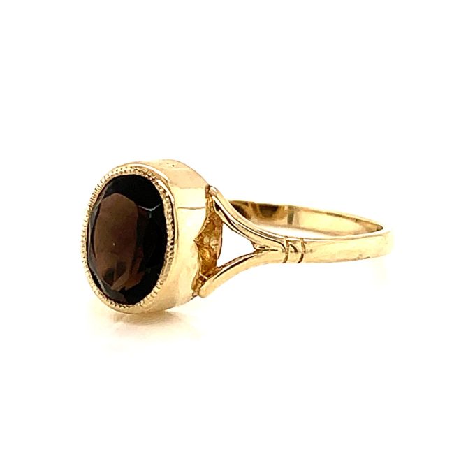 Smoky Quartz Gold Ring - Image 2