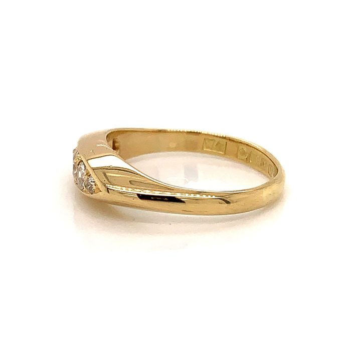 Antique Diamond Set Ellipse Ring - Image 3