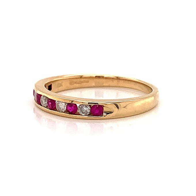 Ruby and Diamond Eternity Ring - Image 2
