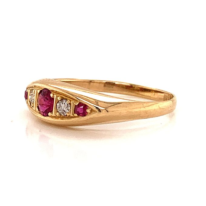 Ruby and Diamond Antique Ring - Image 2
