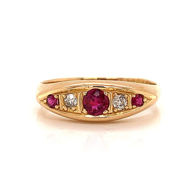 Ruby and Diamond Antique Ring