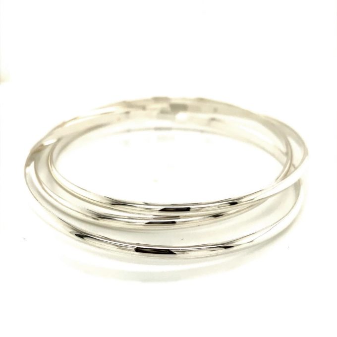 Russian Style Silver Bangle - Image 2