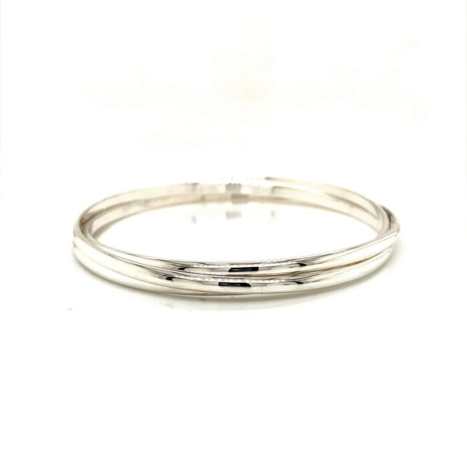 Russian Style Silver Bangle