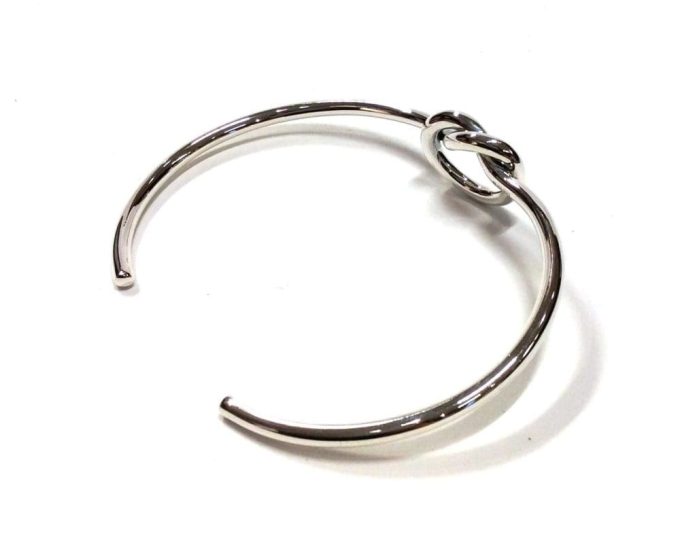 Silver Knot Torque Bangle