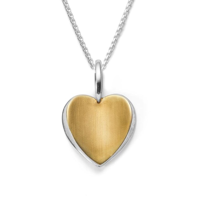 Heart Pendant with Bi-Colour Finish