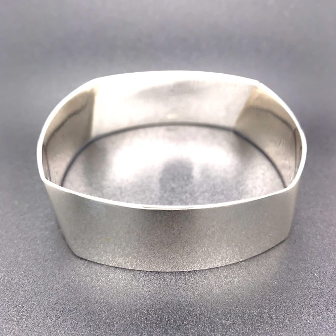 Wide Silver Bangle - Image 2
