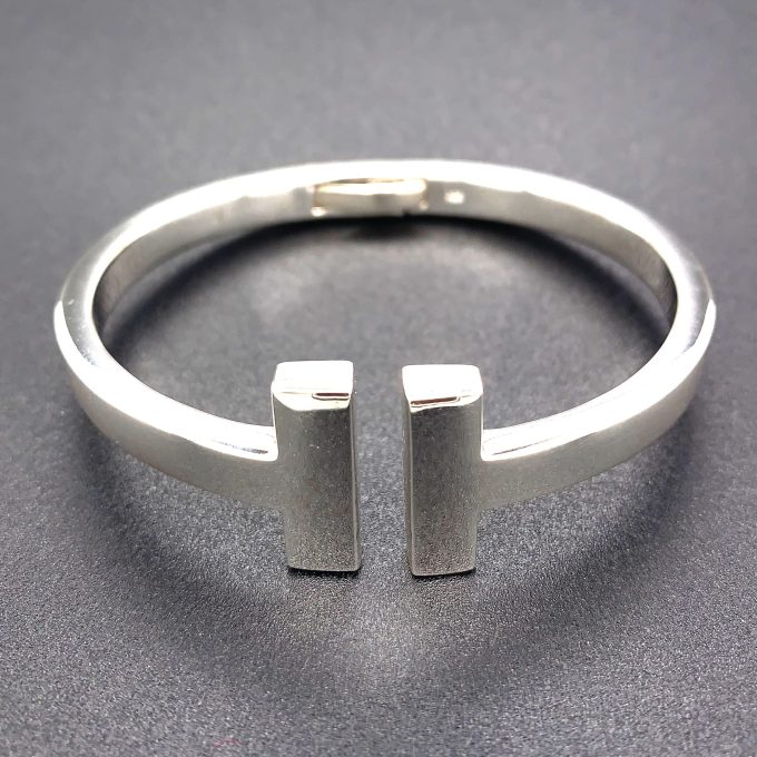 Sterling Silver Sprung T Bangle