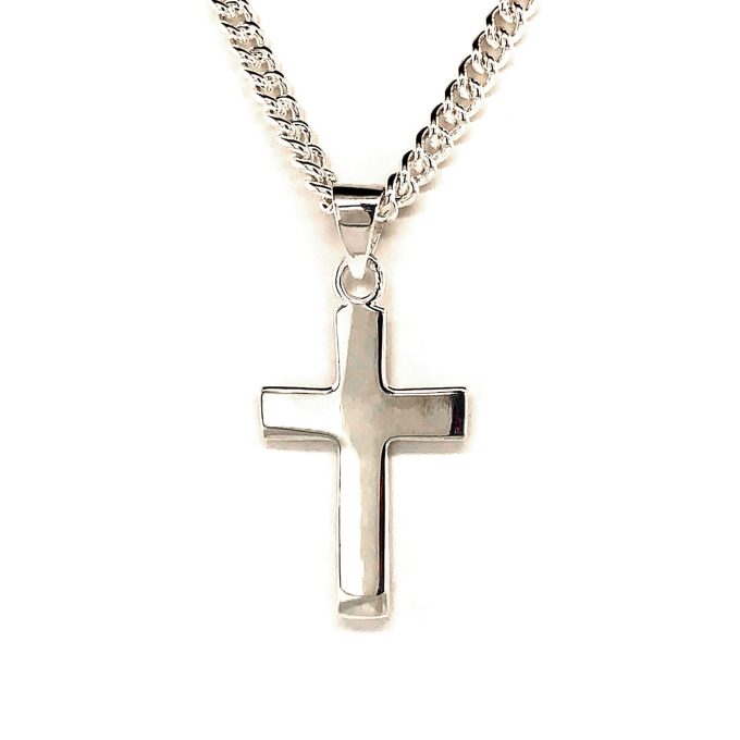 Traditional Silver Cross and Chain
