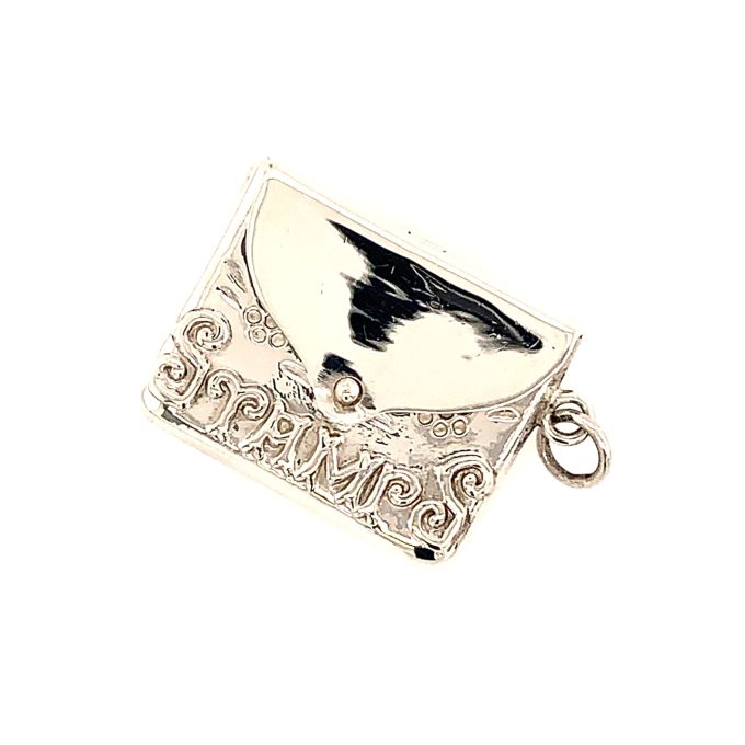 Silver Envelope Stamp Holder