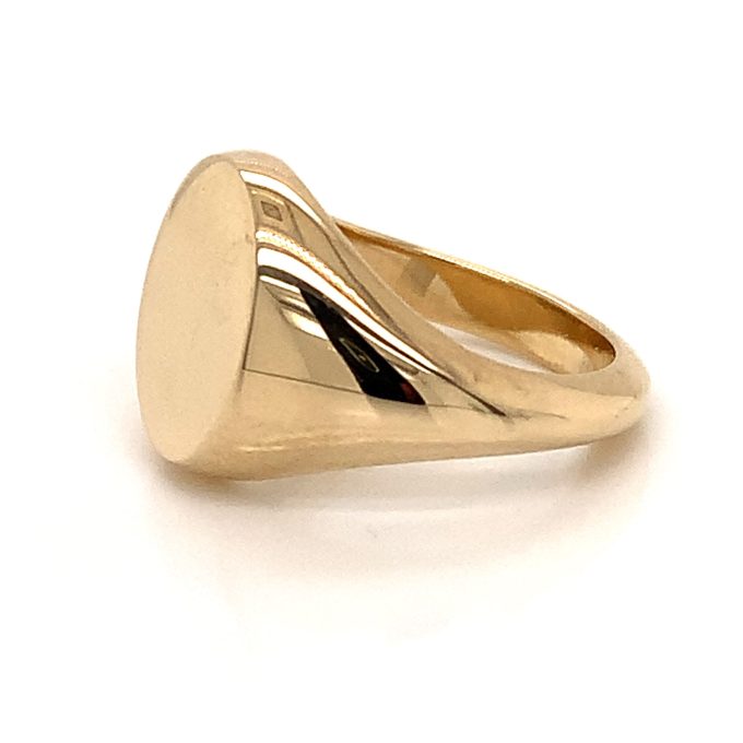 (12 x 10mm) Heavy 9ct Gold Classic Oxford Signet Ring