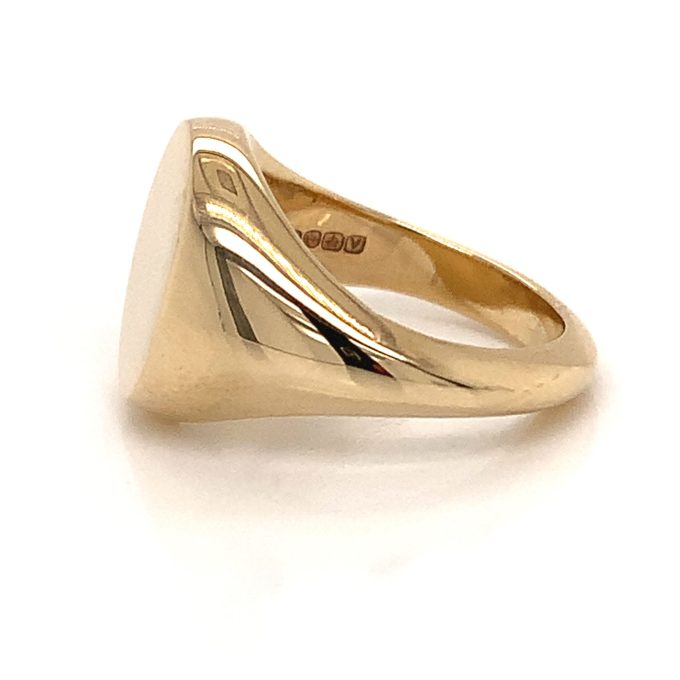 (12 x 10mm) Heavy 9ct Gold Classic Oxford Signet Ring