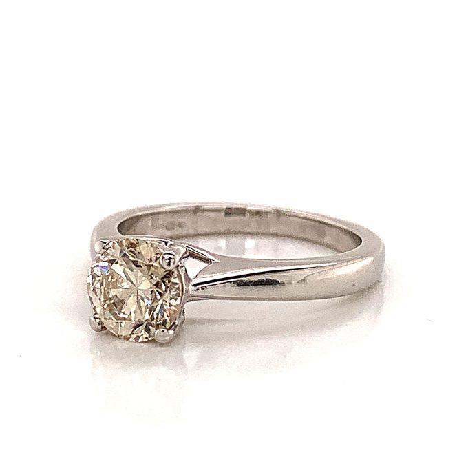 White Gold Diamond Solitaire Ring
