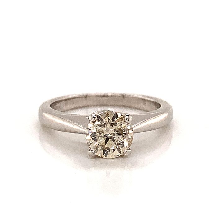 White Gold Diamond Solitaire Ring