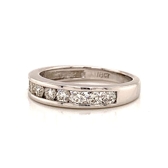 Channel Set Diamond Half Eternity Ring
