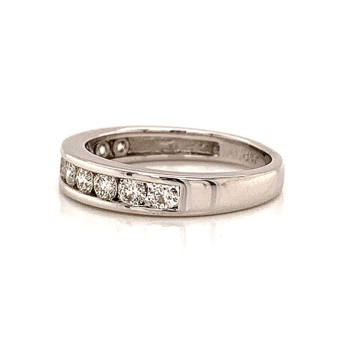 Channel Set Diamond Half Eternity Ring