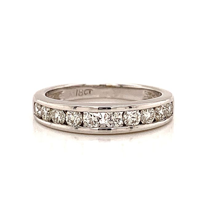 Channel Set Diamond Half Eternity Ring