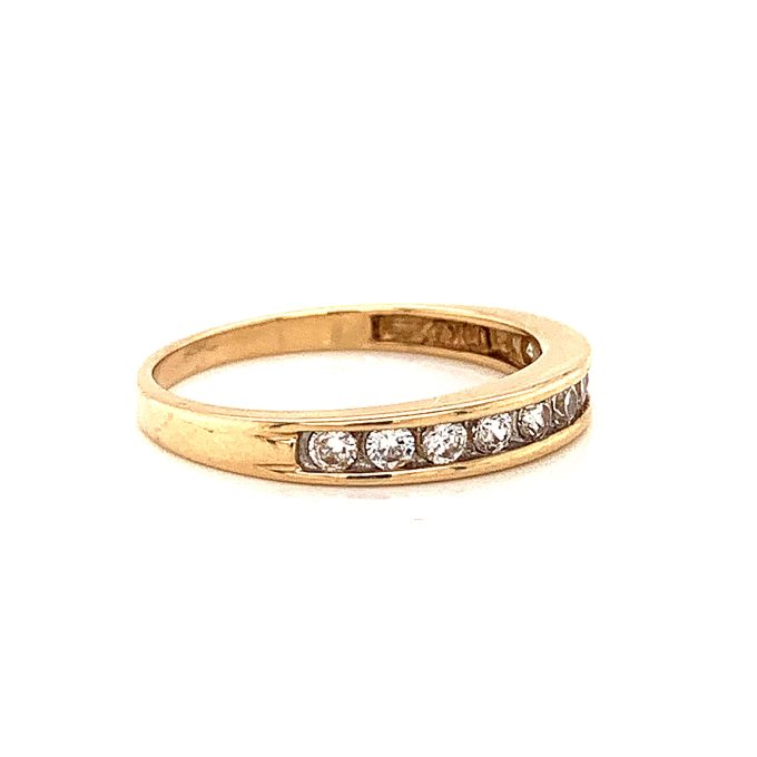 Cubic Zirconia Half Eternity Ring - Image 2