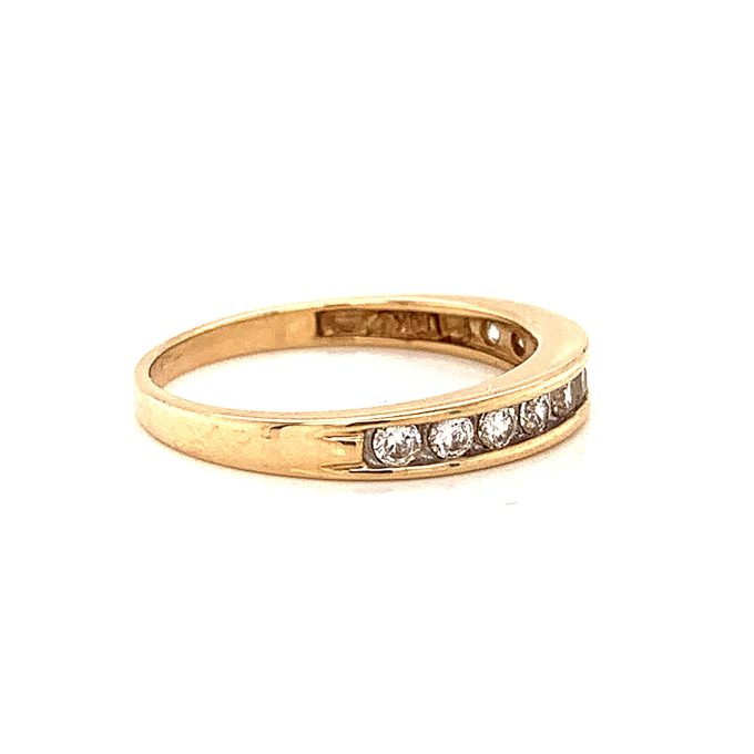 Cubic Zirconia Half Eternity Ring - Image 3