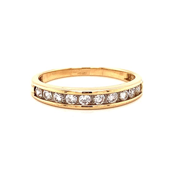 Cubic Zirconia Half Eternity Ring