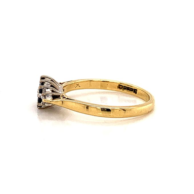 Sapphire and Diamond Cluster Ring - Image 3